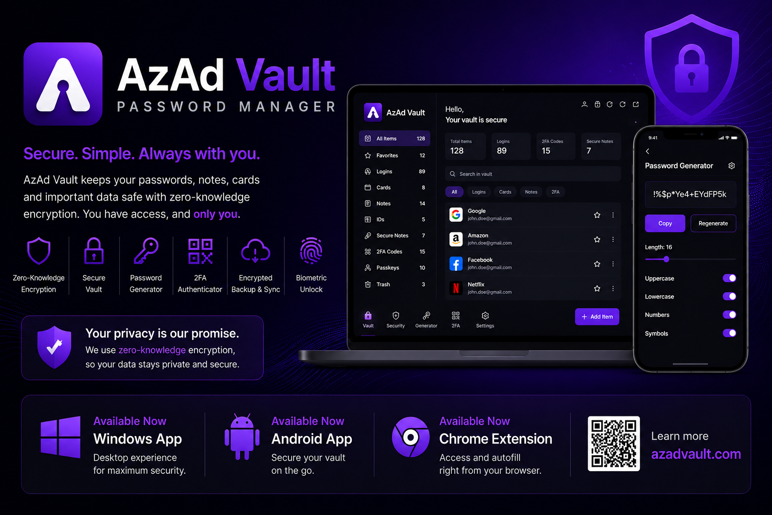 AzAd Vault password manager