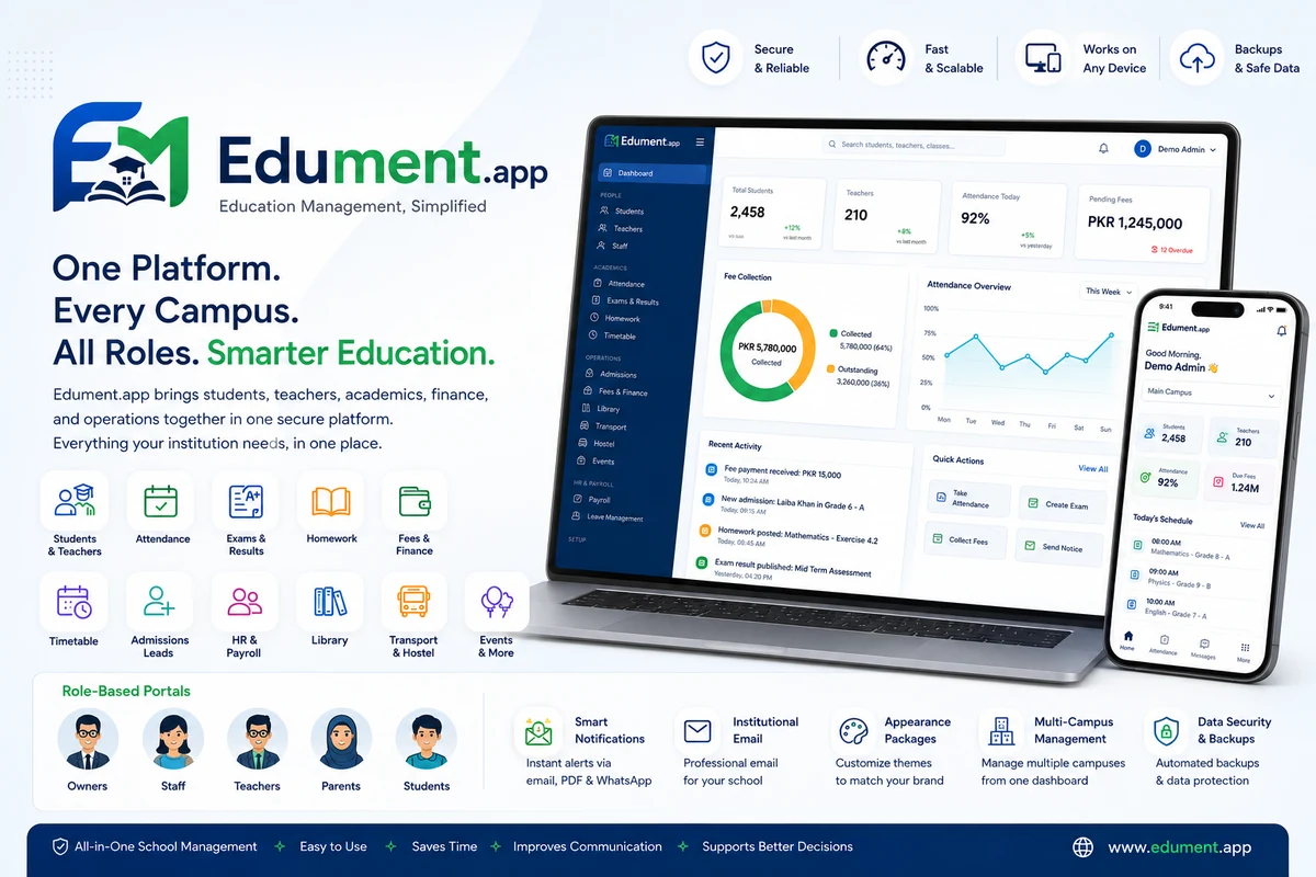 Edument cloud school management platform