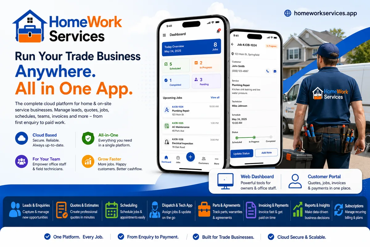 HomeworkServices field service software for home trades