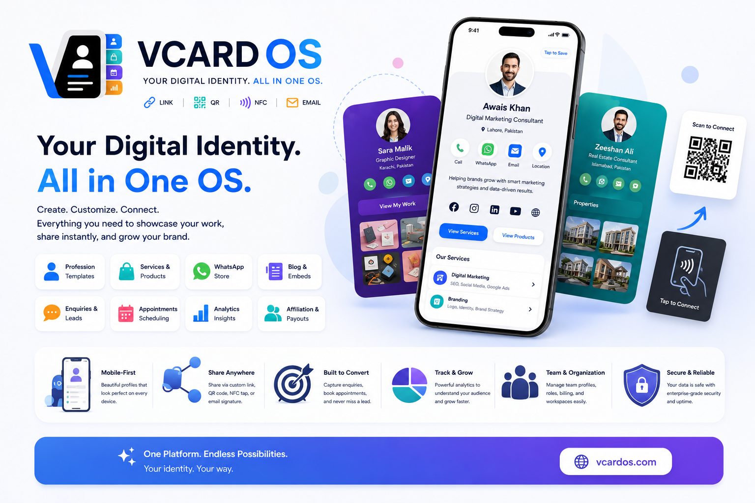 VCardOS digital business cards for teams